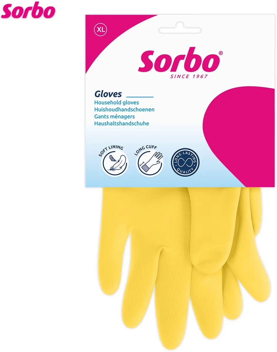 Sorbo Strong Huishoudhandschoenen XL - Geel - 2 Stuks