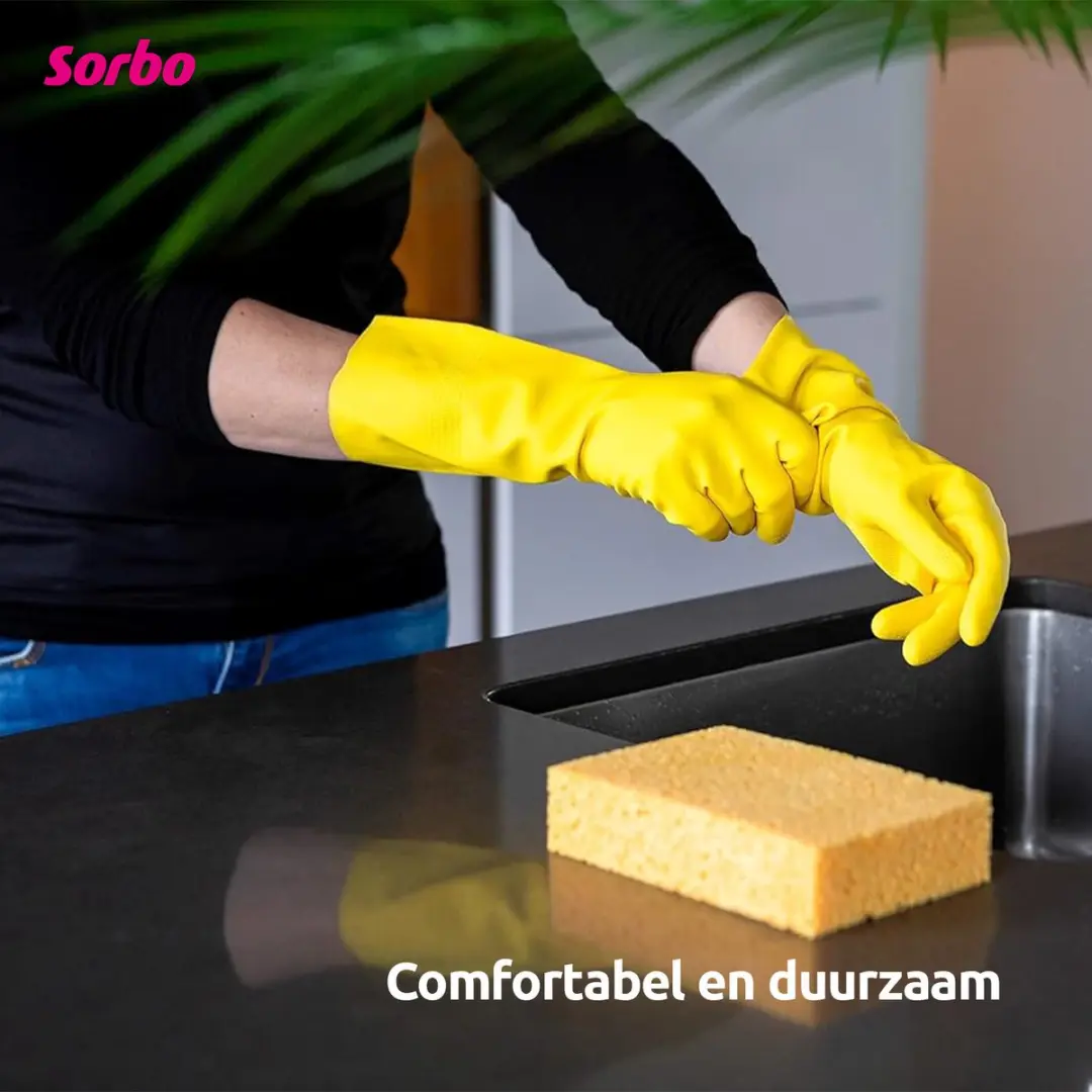 Sorbo Strong Huishoudhandschoenen XL - Geel - 2 Stuks