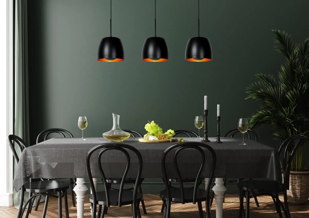 Lucide Nolan Hanglamp 3xE27 - Zwart