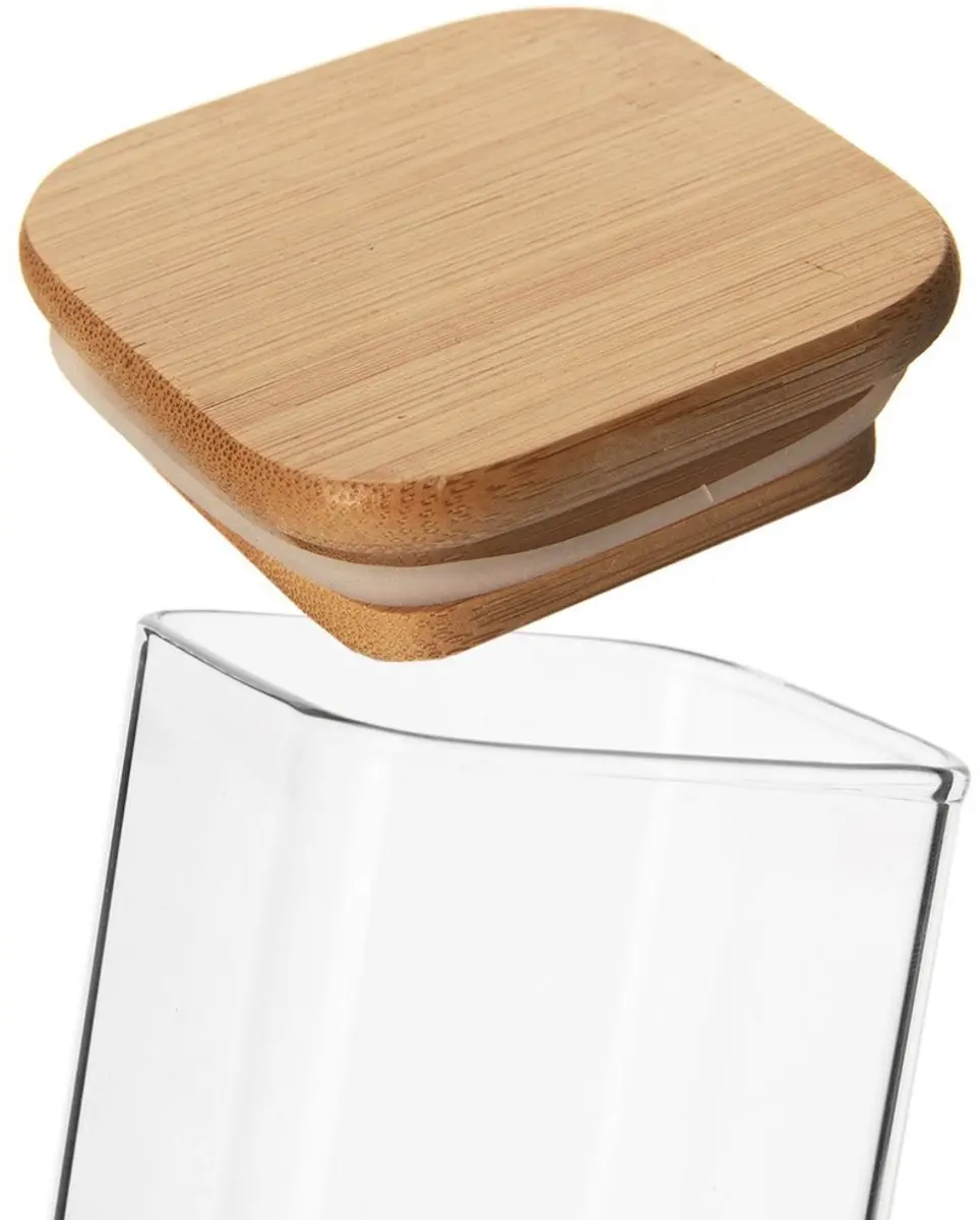 Orion Glazen Opslagcontainer 1,5L - Bamboe Deksel