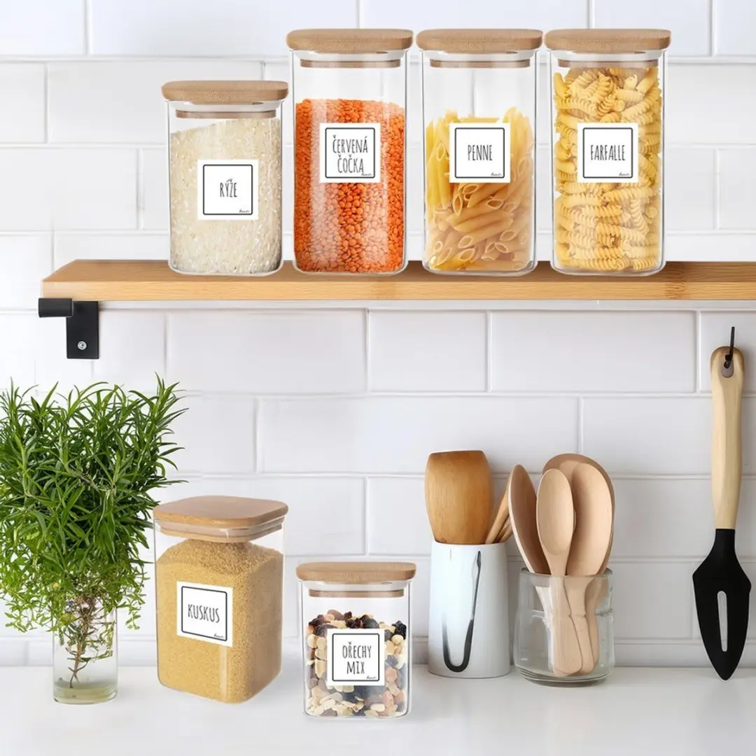 Orion Glazen Opslagcontainer 1,5L - Bamboe Deksel
