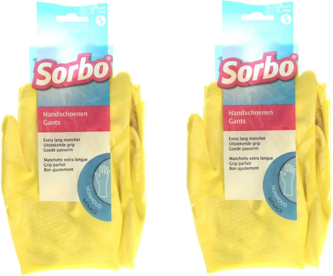 Sorbo Huishoudhandschoenen Geel Maat S
