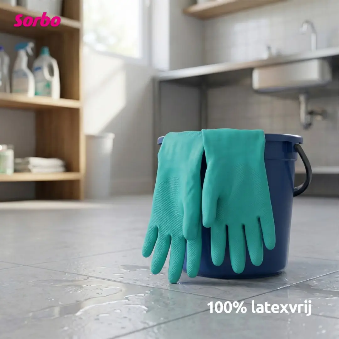 Sorbo Latexvrije Huishoudhandschoenen S - Nitril - Blauw