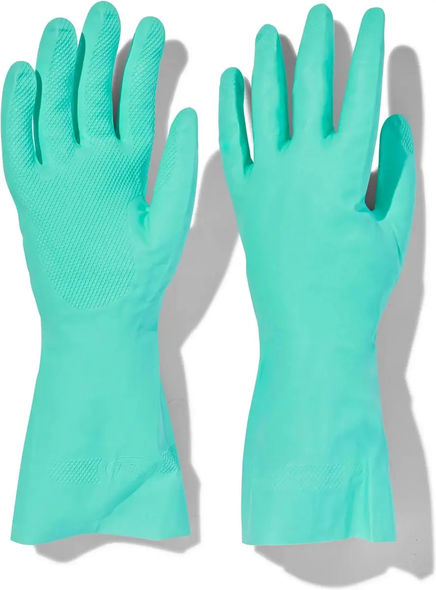 Sorbo Huishoudhandschoenen Anti-Allergie L - 6 Paar Groen - afbeelding 6 van 6