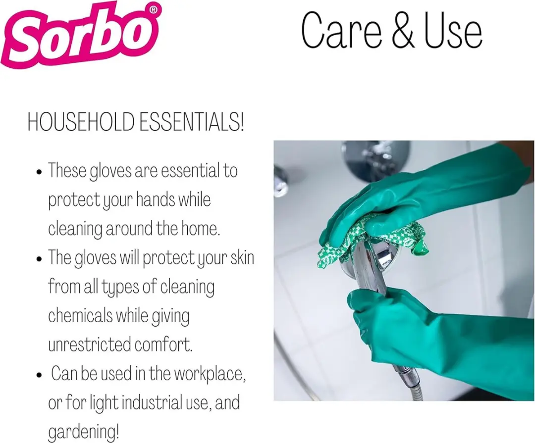 Sorbo Huishoudhandschoenen Anti-Allergie L - 6 Paar Groen