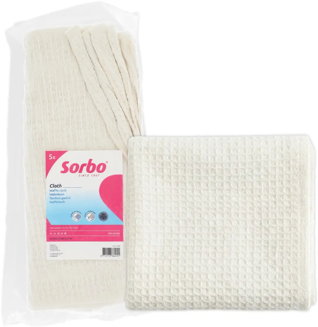 Sorbo Wafeldoeken Set 5 Stuks
