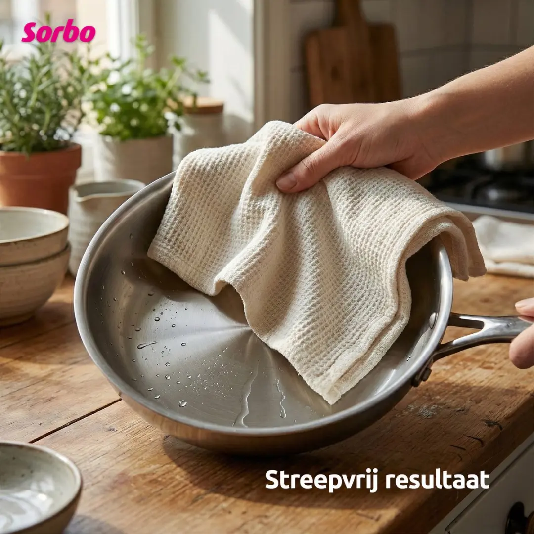 Sorbo Wafeldoeken Set 5 Stuks - Pluisvrij Wit