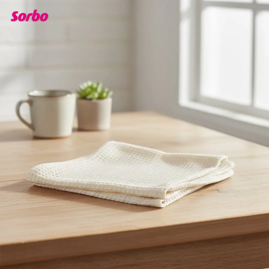 Sorbo Wafeldoeken Set 5 Stuks - Pluisvrij Wit