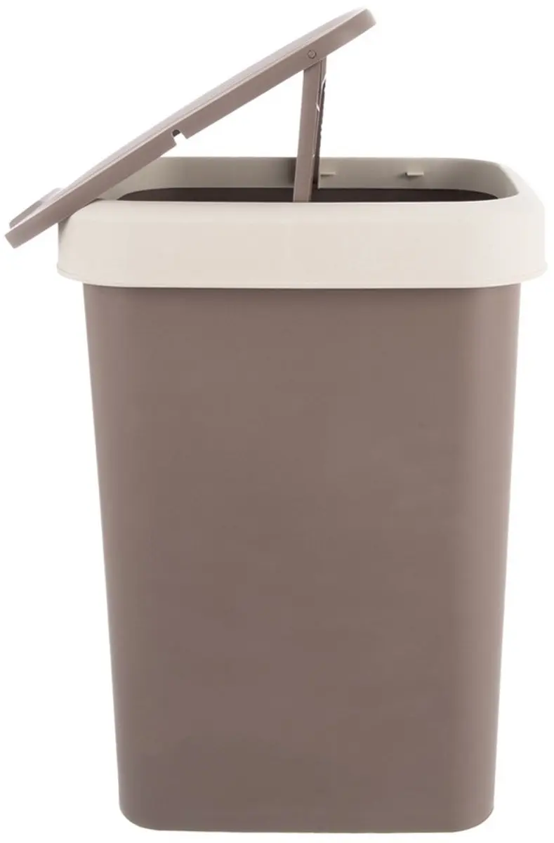 Bruine plastic afvalbak 25 liter