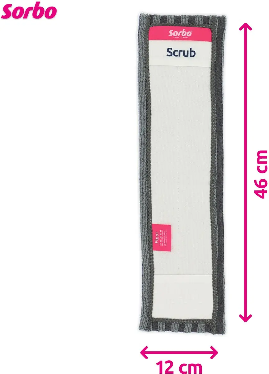 Sorbo Floor Scrub Mop Microvezel Dweil - Grijs - afbeelding 6 van 6