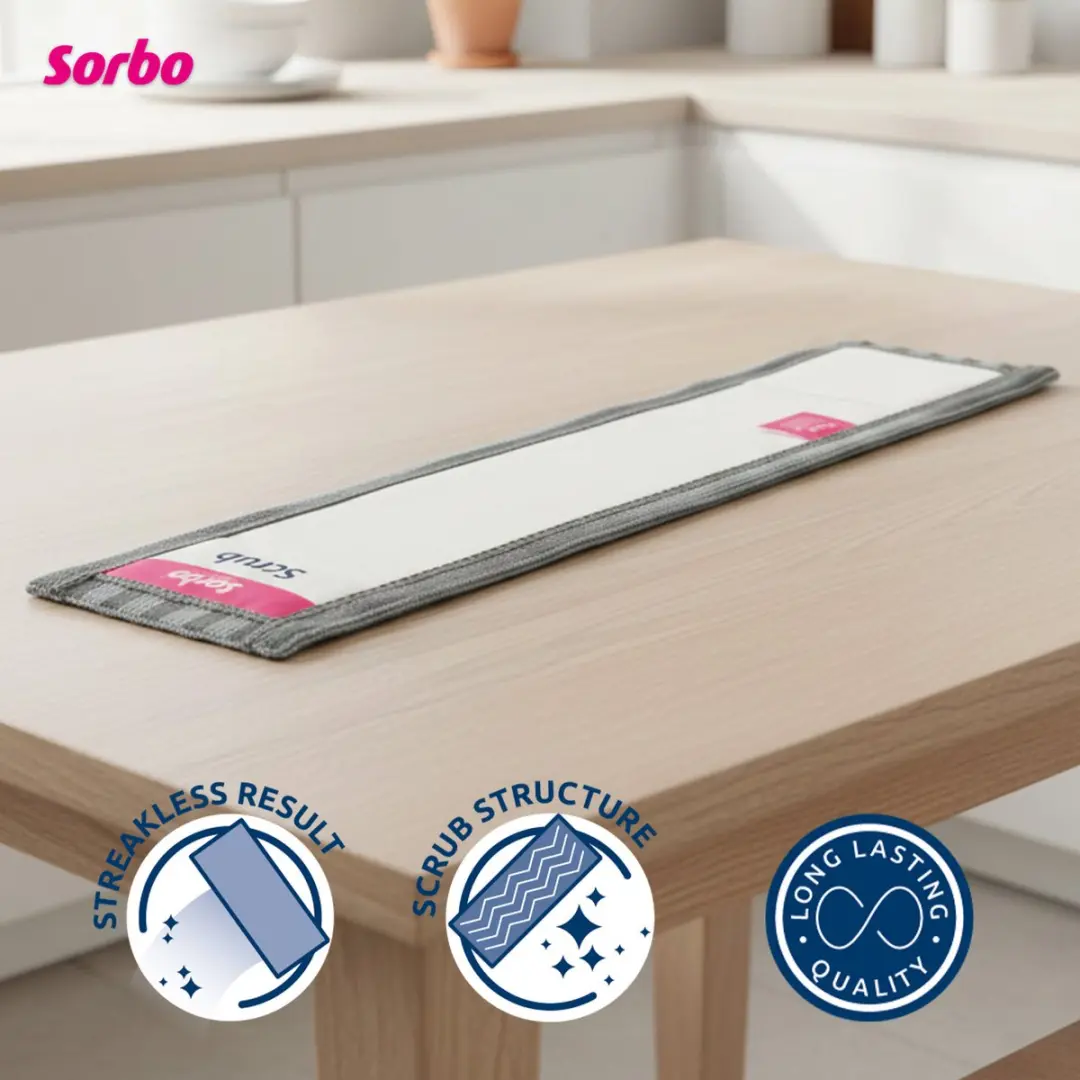 Sorbo Floor Scrub Mop Microvezel Dweil - Grijs