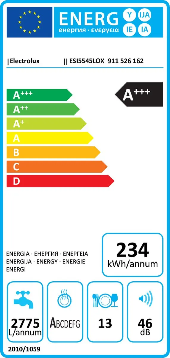 Electrolux ESI5545LOX Semi-Ingebouwde Vaatwasser 13 Couverts - Roestvrijstaal - afbeelding 6 van 6