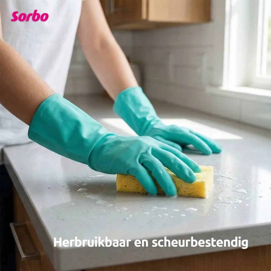Sorbo Nitril Huishoudhandschoenen L - Blauw