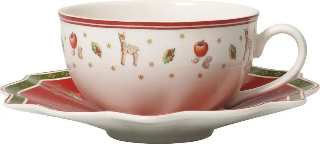 Villeroy & Boch Toy's Delight Koffietasse 260ml - 2 Stuks - Rood/Wit