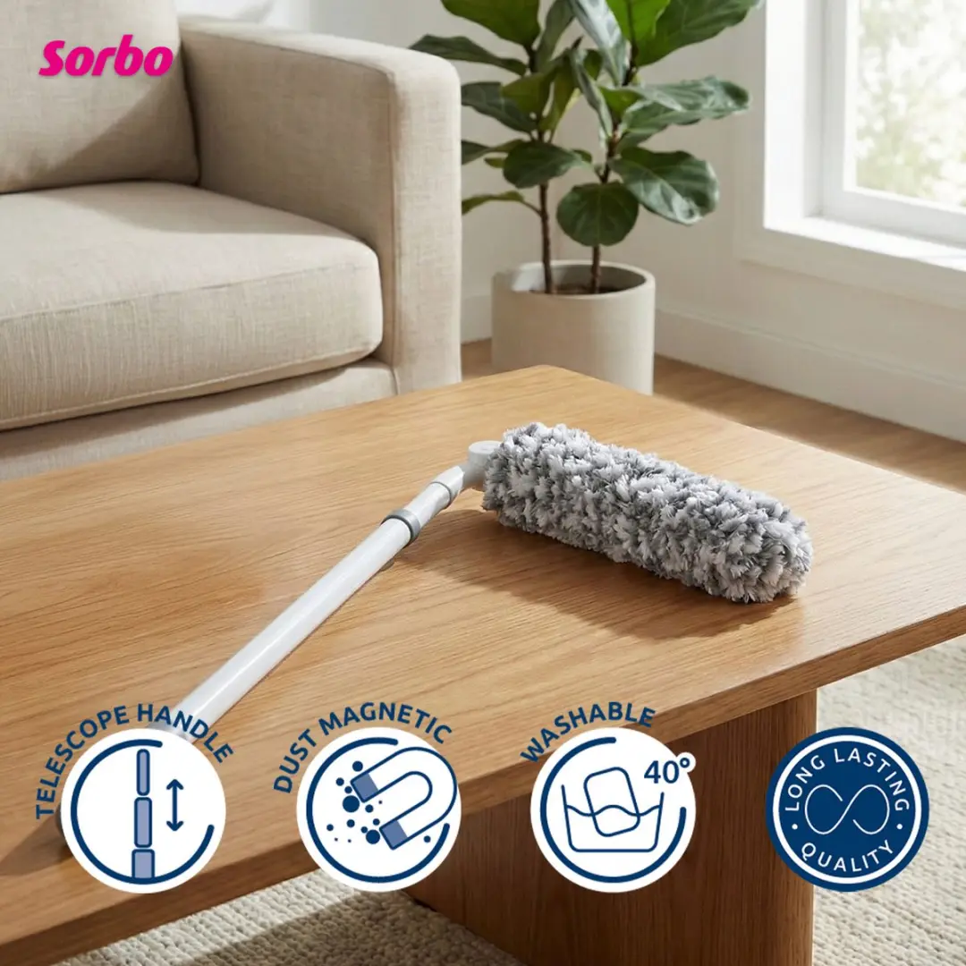 Sorbo Dust Magnet Telescopisch Stofpluim 135cm - Multicolor - afbeelding 6 van 6