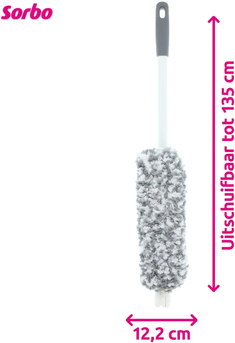 Sorbo Dust Magnet Telescopisch Stofpluim 135cm - Multicolor