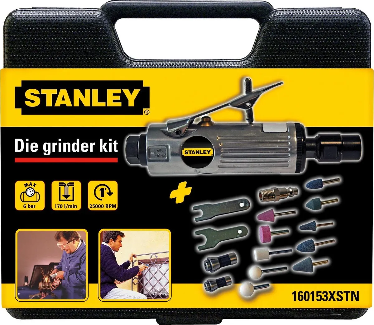 Stanley W160153XSTN Pneumatische Stiftslijper - 12 Stuks