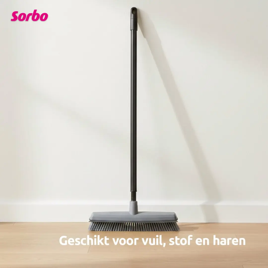 Sorbo Multi Broom 230045 Rubberen Bezems - Zwart/Grijs