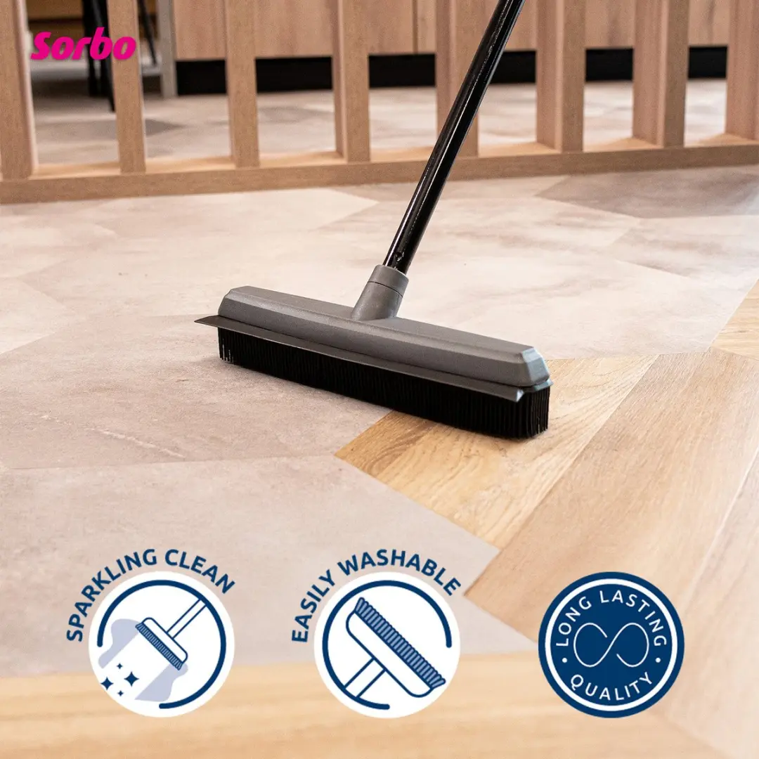 Sorbo Multi Broom 230045 Rubberen Bezems - Zwart/Grijs