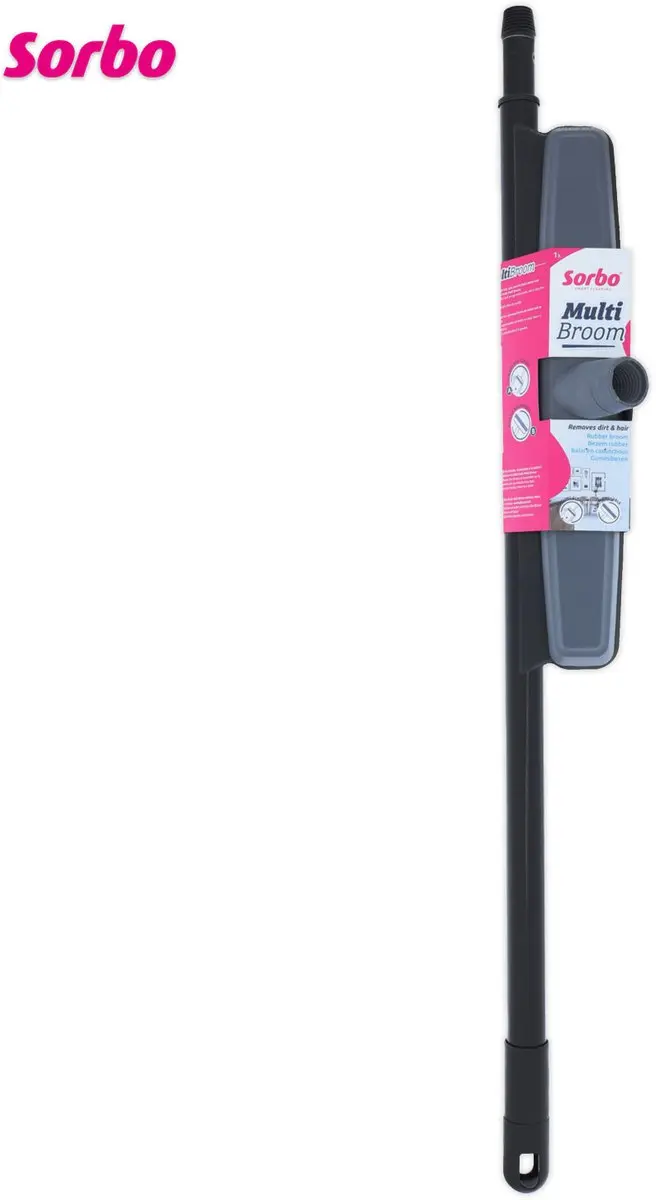 Sorbo Multi Broom 230045 Rubberen Bezems - Zwart/Grijs