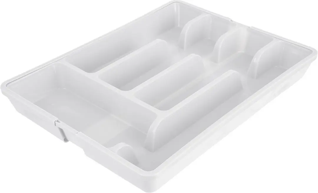 Orion Uitschuifbare Bestekbak 36,5x27,5cm - 7 Vakken - Wit
