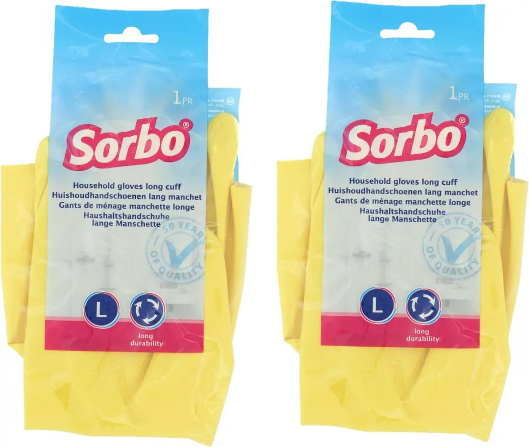 Sorbo Huishoudhandschoenen Geel Maat L