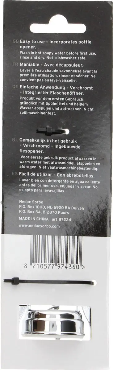 Sorbo RVS Kurkentrekker 14cm - Zilver