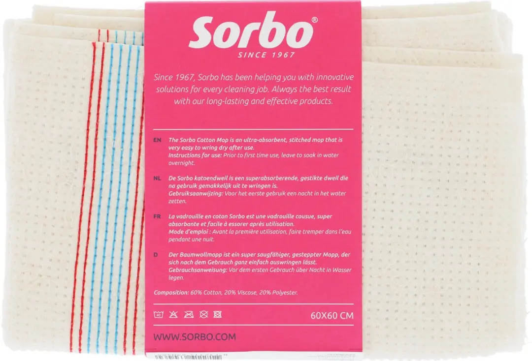 Sorbo Katoendweil 60x60cm - Wit