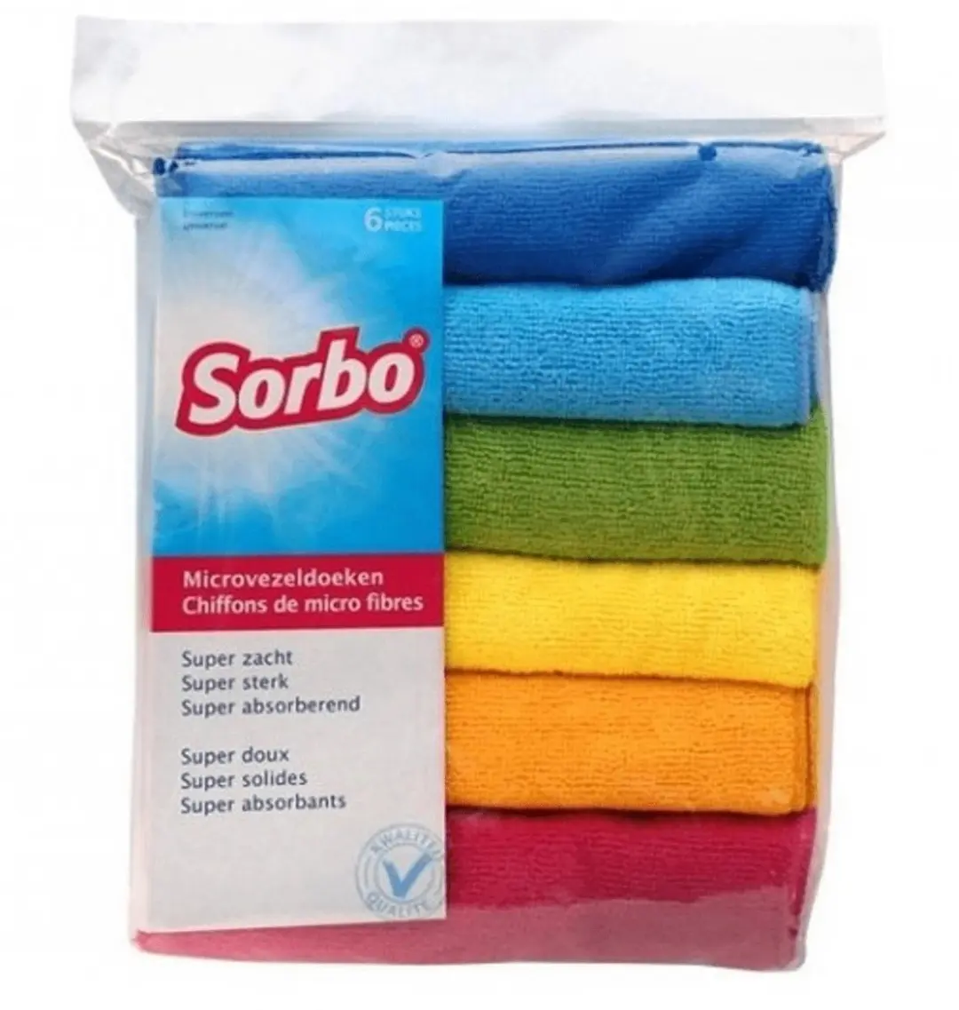 Sorbo Microvezeldoek & Spons Set - 7 Stuks Assorti