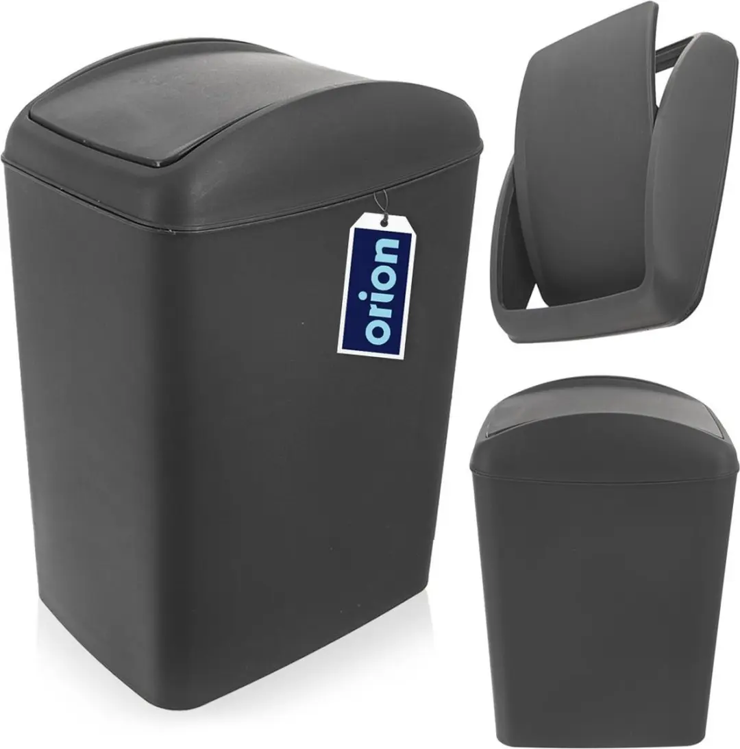 Orion Plastic Prullenbak 10L - Grijs - afbeelding 6 van 6