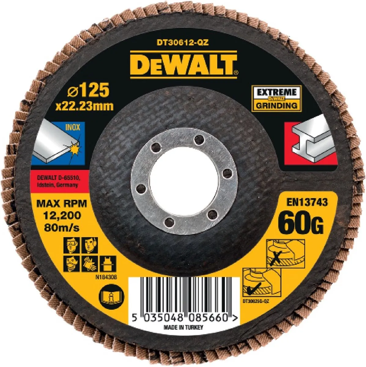 DeWalt DT30612 Lamellenschijf 125mm - K60