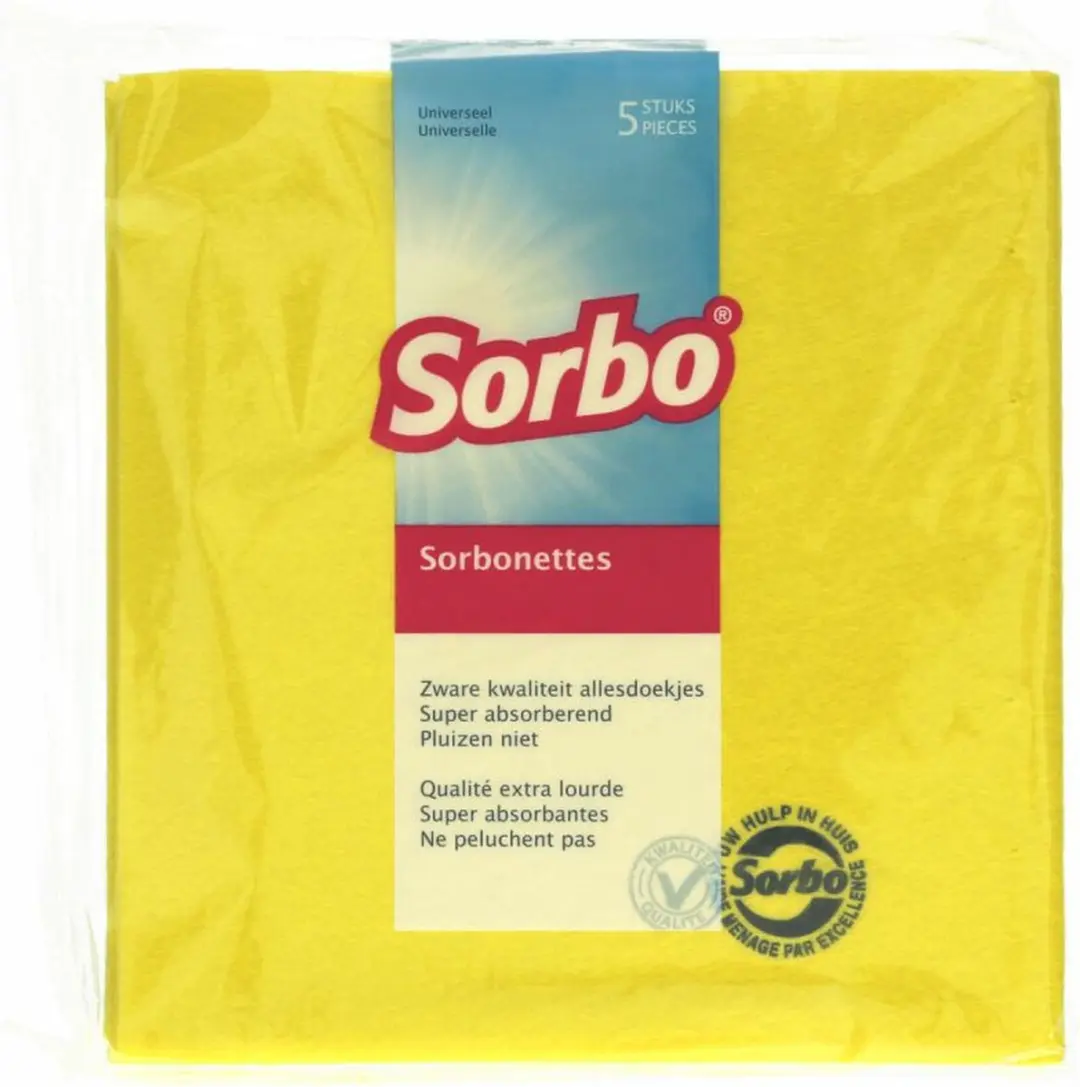 Sorbo Sorbonettes Schoonmaakdoekjes 65 Stuks (13x5)