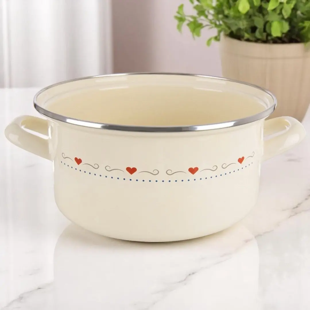 Orion Tonca Serie Emaliëren Pan 24cm 4L - Crème