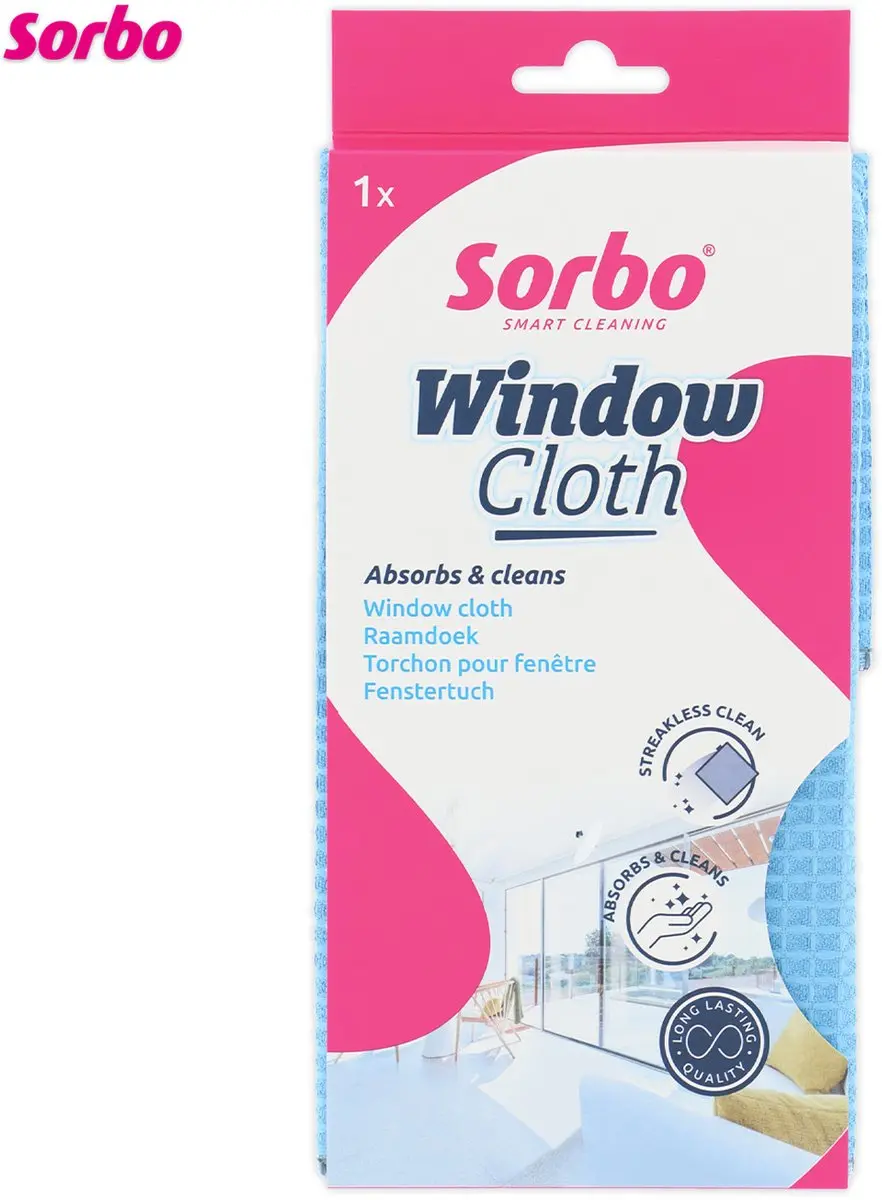 Sorbo Raamdoek Microvezel 40x40cm - Blauw