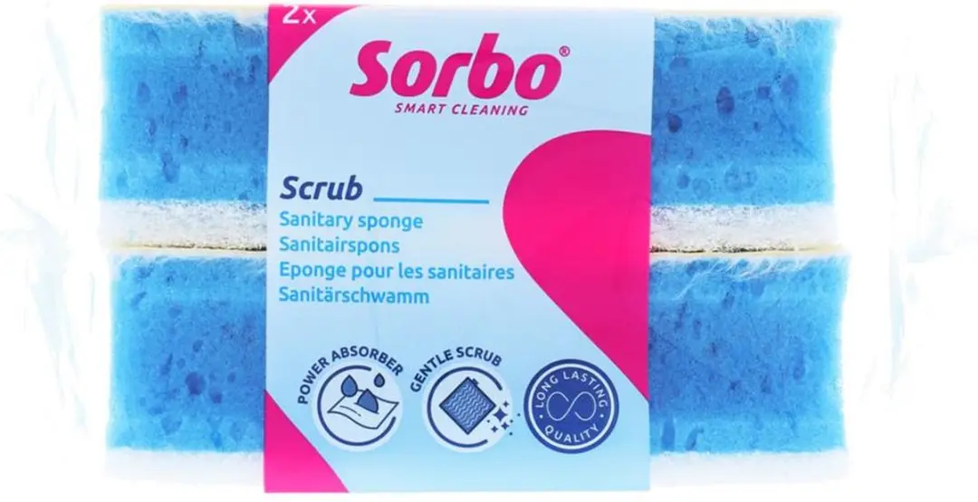 Sorbo Sanitairspons Blauw XL 79441 - 2 Stuks