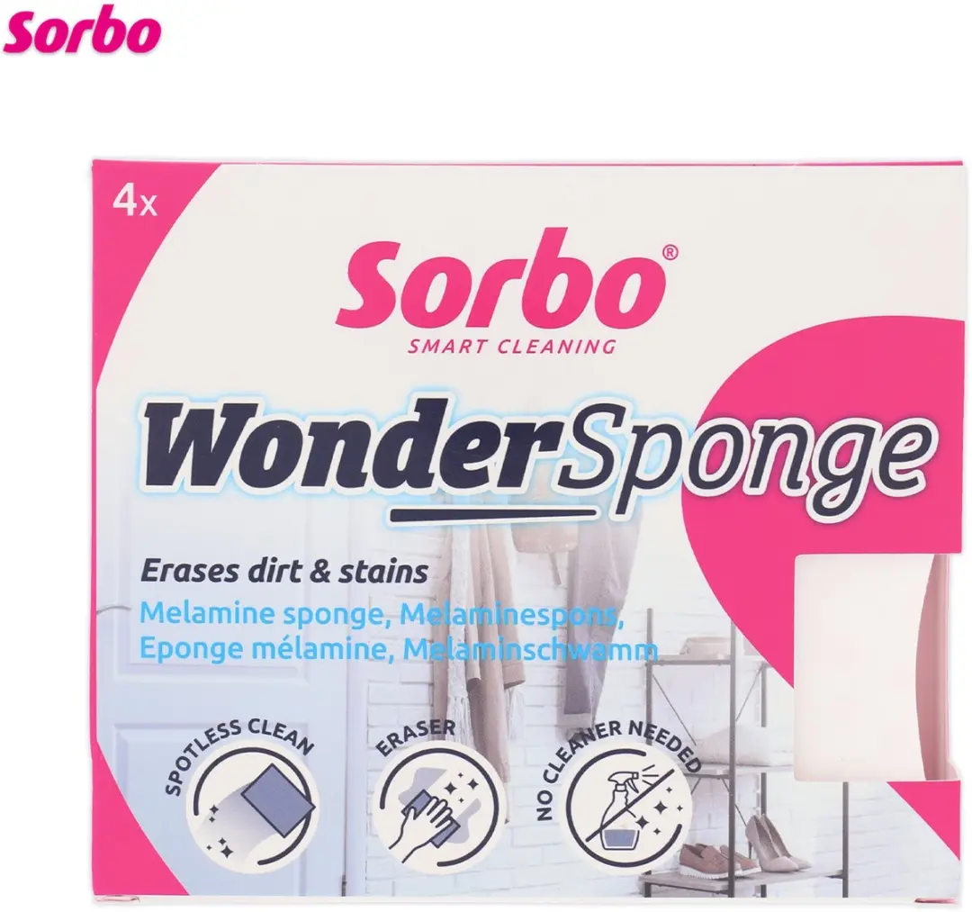 Sorbo Wonder Sponge Melamine 4 Stuks