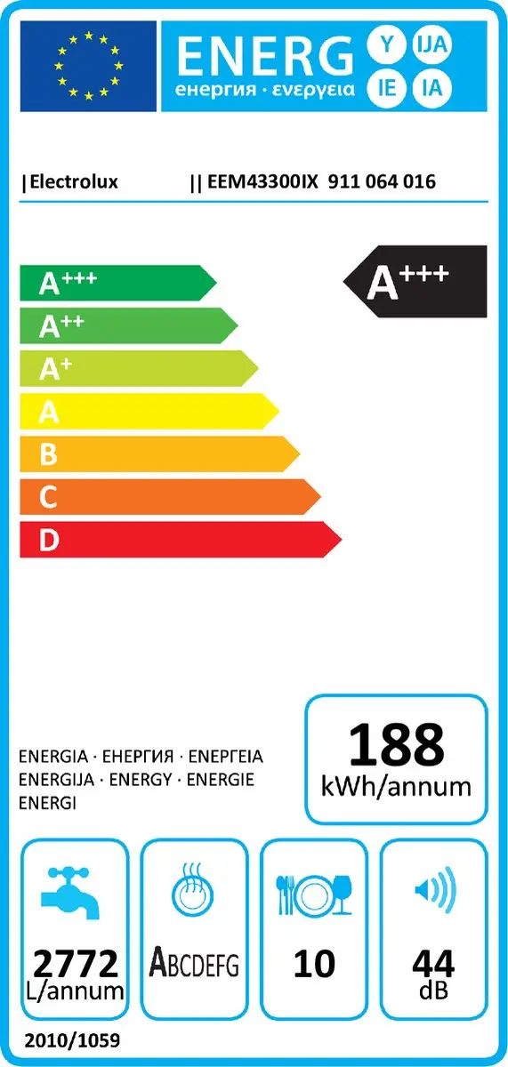 Electrolux EEM43300IX Inbouw Vaatwasser 10 Couverts - Roestvrijstaal - afbeelding 6 van 6