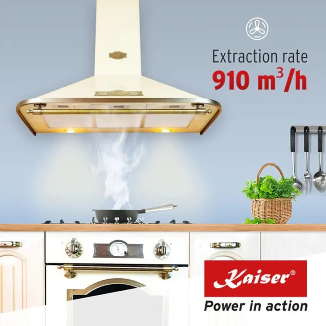 Kaiser Empire A 9315 ELfEm Afzuigkap 90cm - 910 m³/h - Ivoor