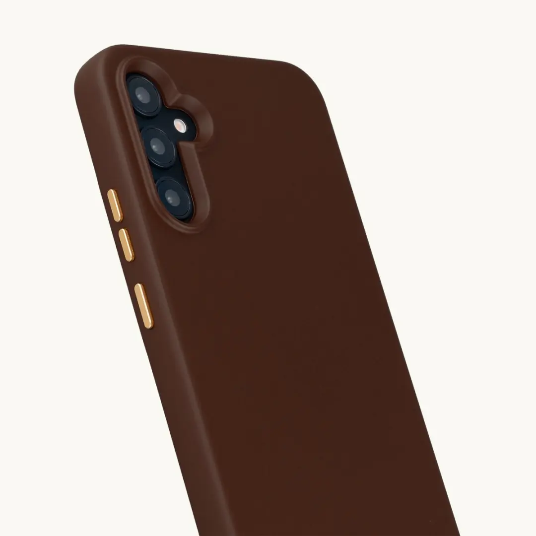 Selencia Hoesje Samsung Galaxy A34 MagSafe - Choco Brown