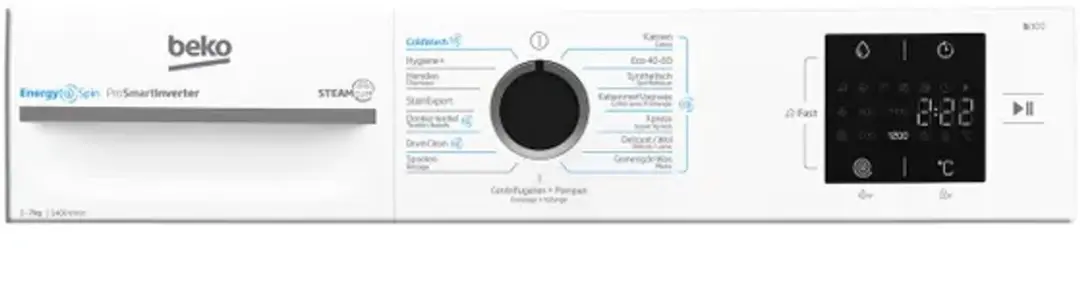 Beko BM3WFU37412CW Wasmachine 7kg - Wit