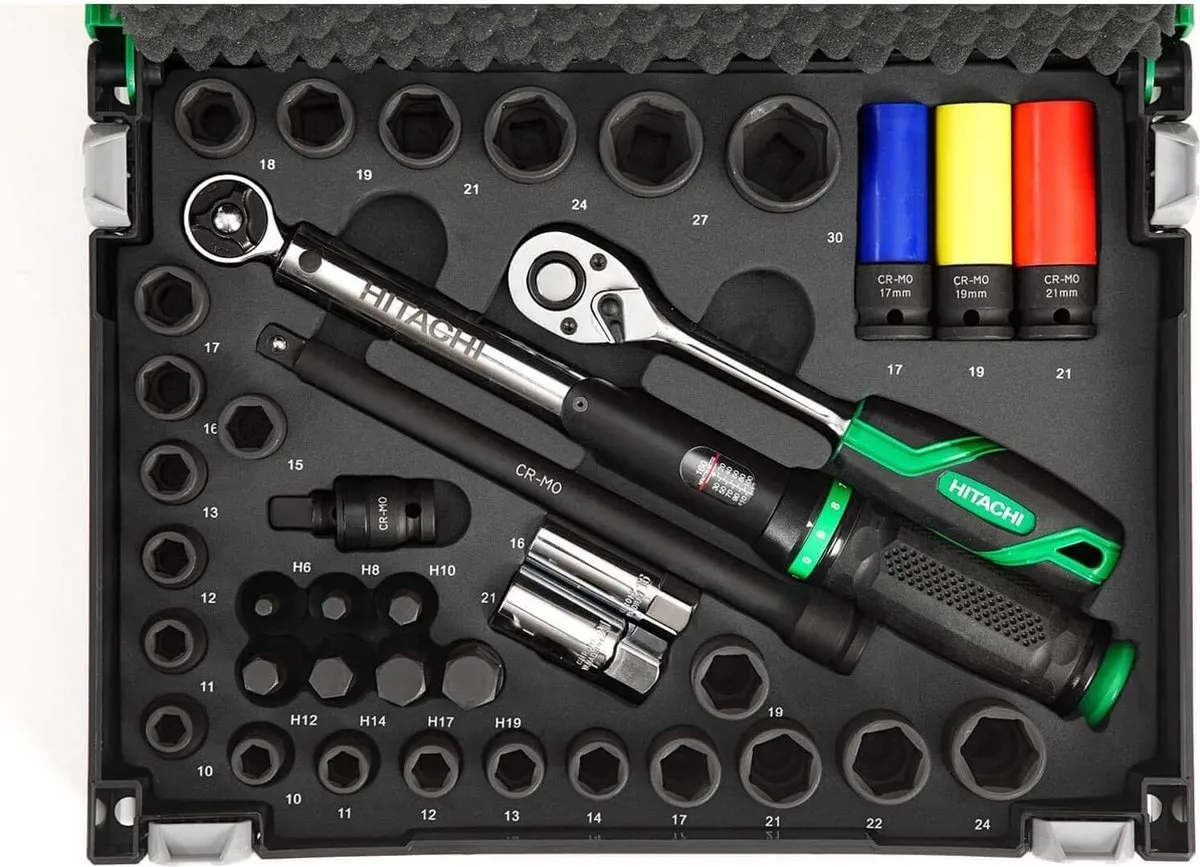 Hikoki 39-delige Dopsleutelset 20-160Nm - Zwart