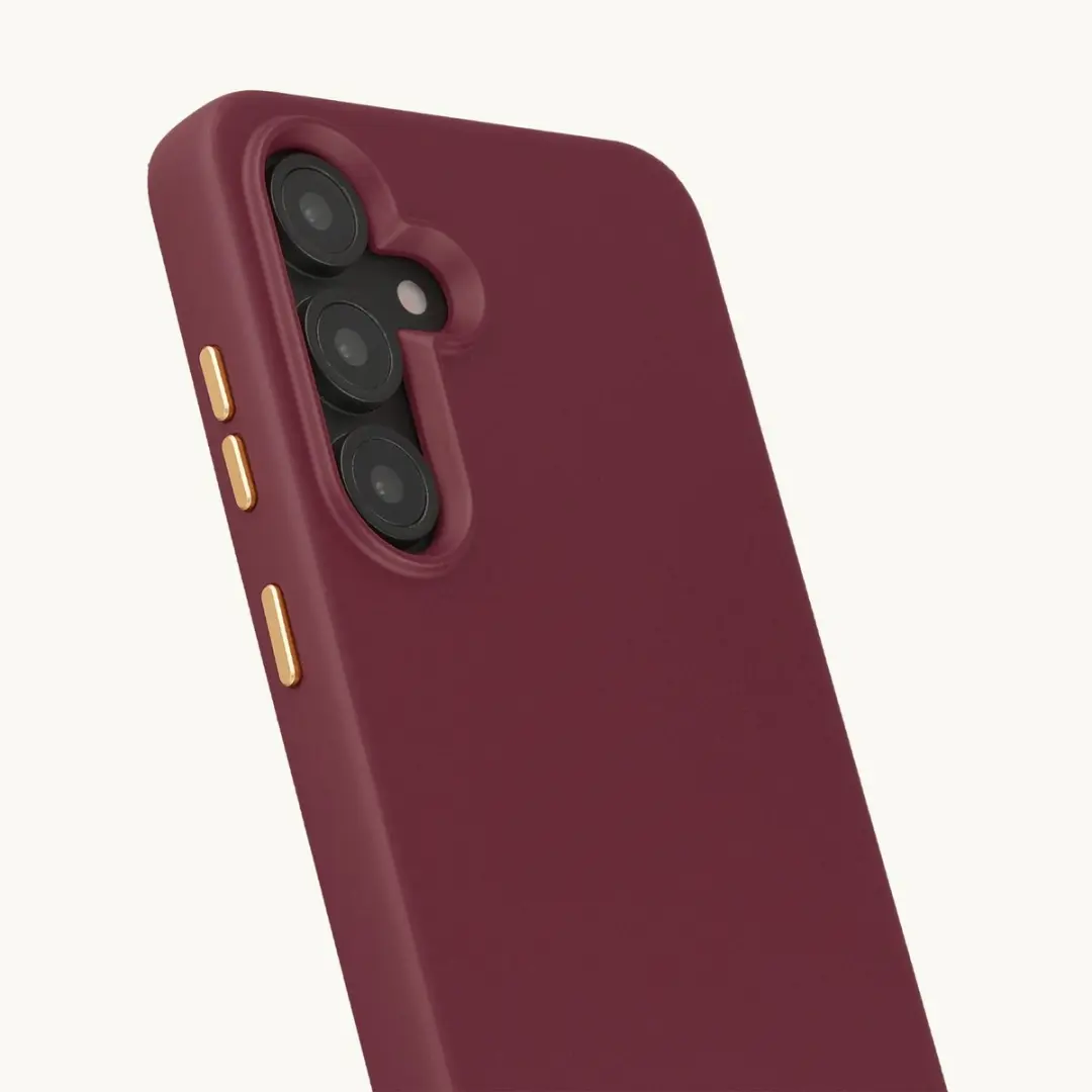 Selencia Hoesje Samsung Galaxy S24 FE - Bold Burgundy - MagSafe