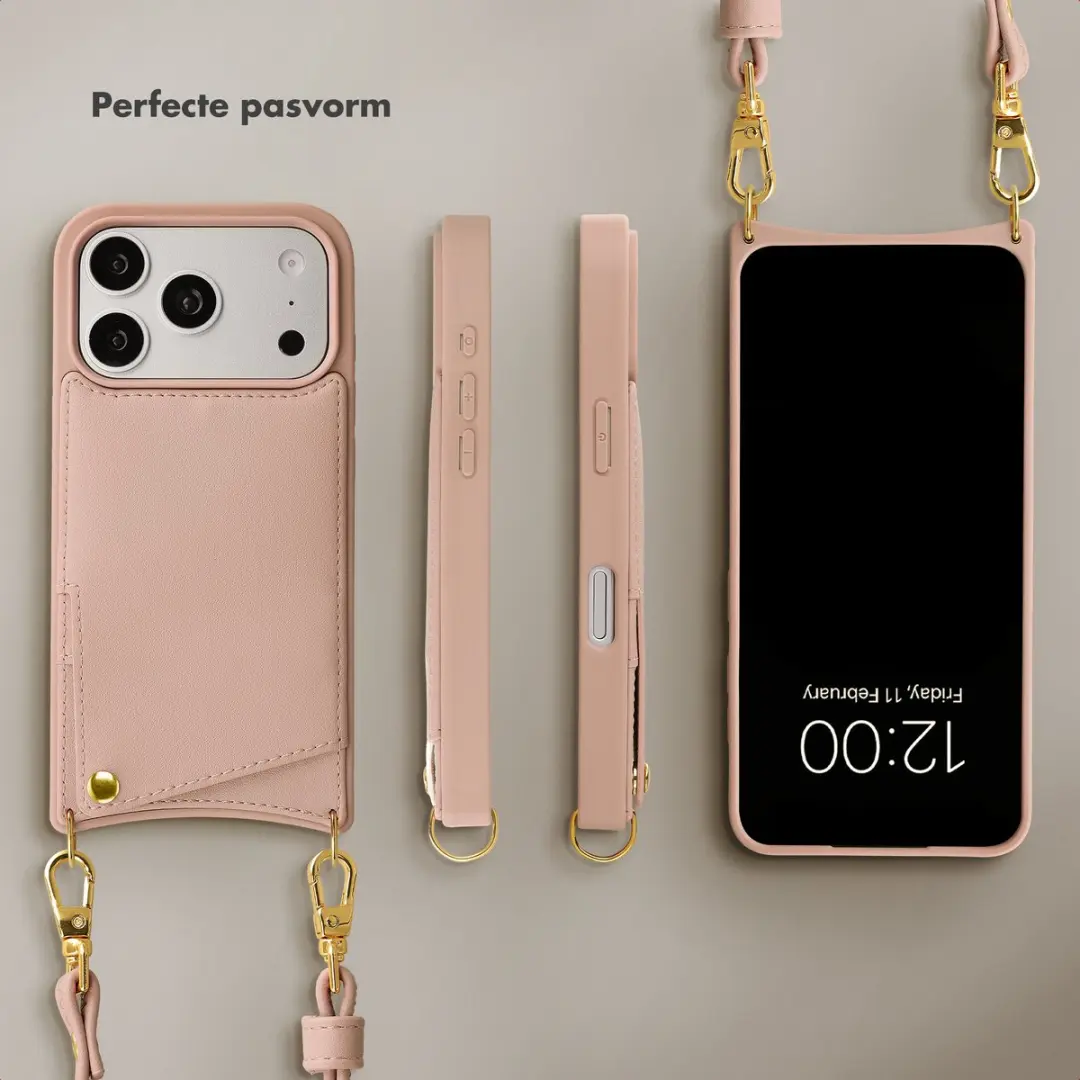 Selencia Hoesje iPhone 17 Pro - Dusty Rose - 2 Pasjes