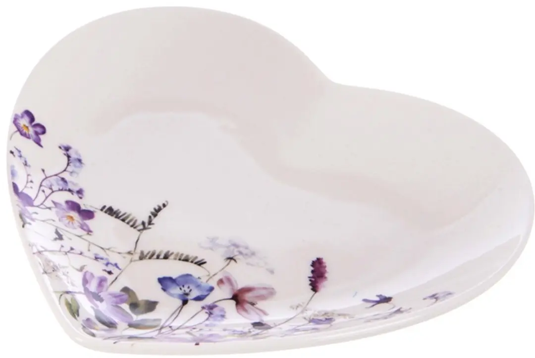 Orion Louka Dessertbord Porselein - 17,5x17 cm - Hart Motief - Multicolor