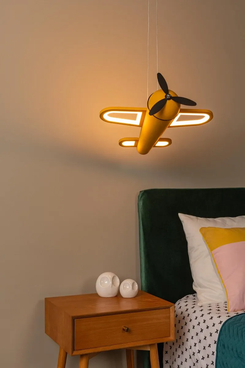 Lucide Fokker Hanglamp - 28W 2500K - Geel