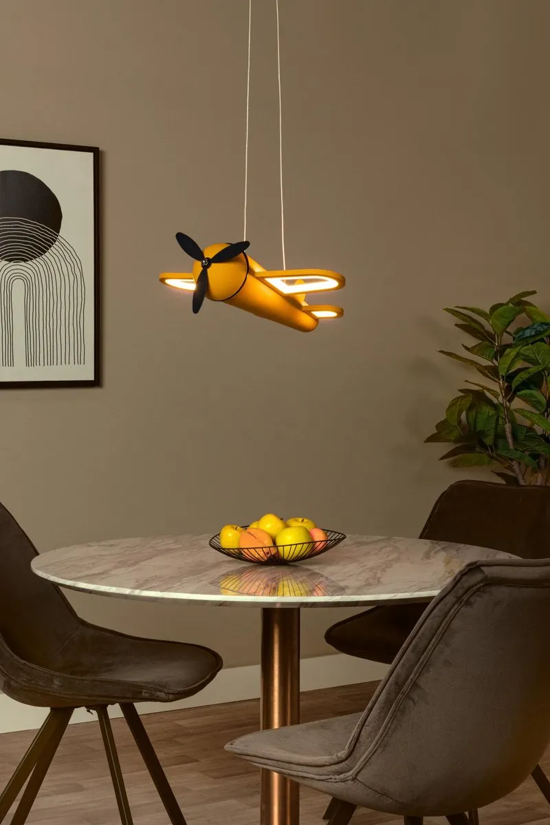 Lucide Fokker Hanglamp - 28W 2500K - Geel