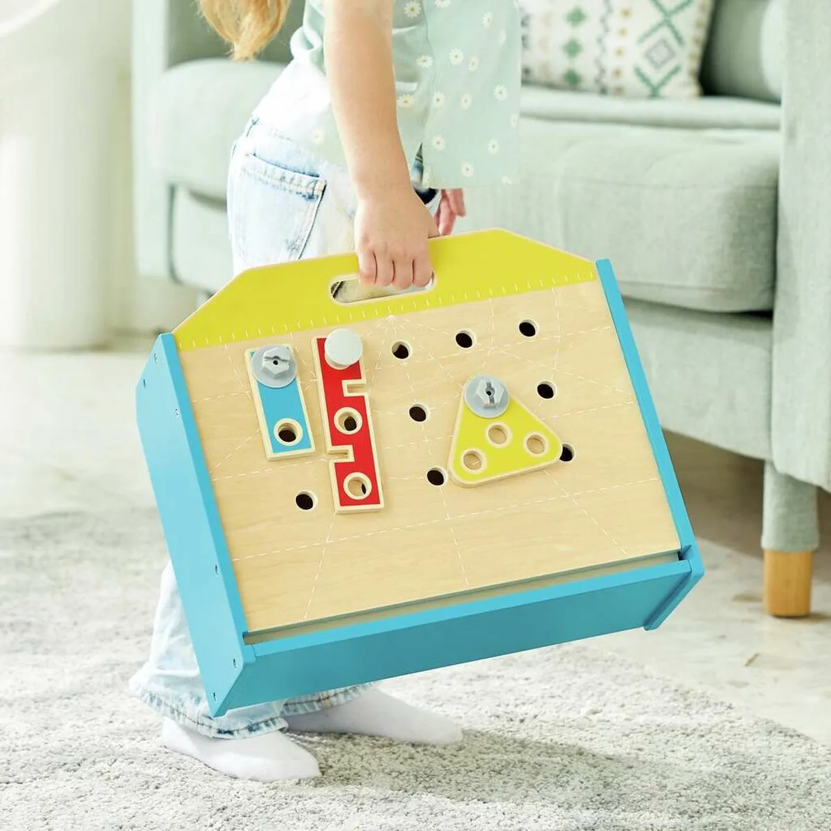 Hape Houten Werkbank Multicolor - 51 Onderdelen