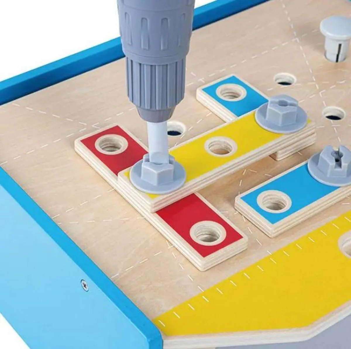 Hape Houten Werkbank Multicolor - 51 Onderdelen