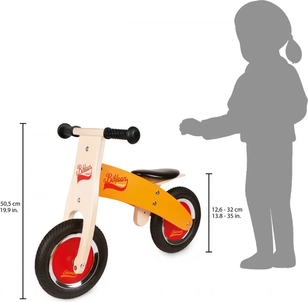 Janod Little Bikloon Loopfiets - Oranje/Rood - 2 Jaar