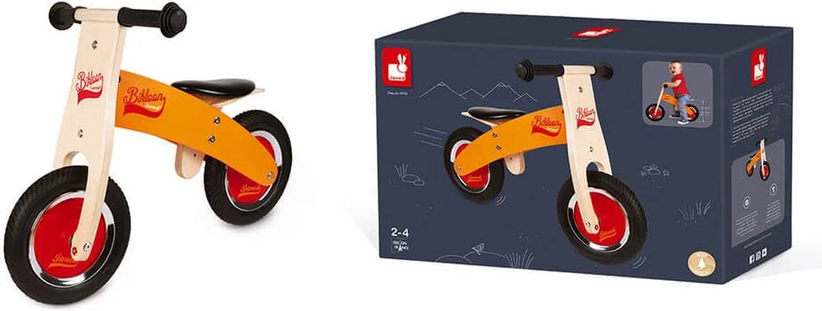 Janod Little Bikloon Loopfiets - Oranje/Rood - 2 Jaar